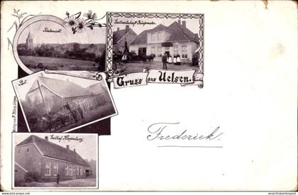 CPA Uelsen in Niedersachsen, Gasthof, Post, Gastwirtschaft, Totalansicht