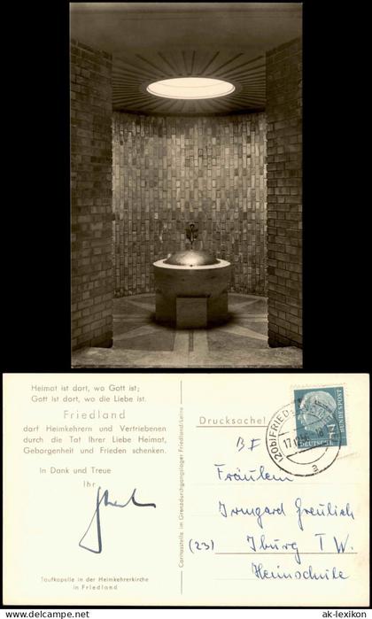 Friedland (Niedersachsen) GDL Friedland - Lager Taufkapelle - Innen 1956