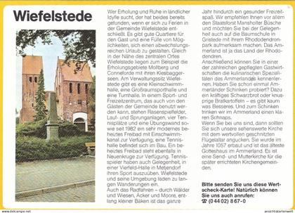 Wiefelstede, Werbekarte ngl #F8589
