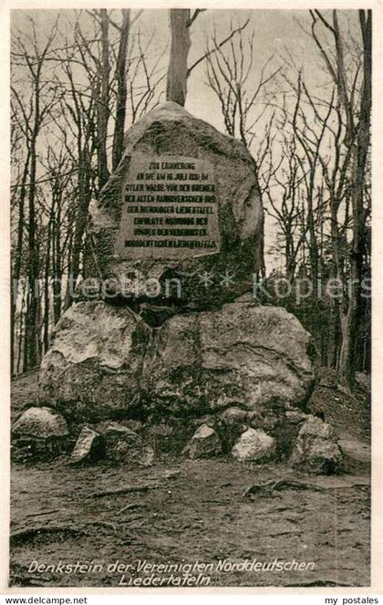 Nienburg Weser Denkstein der Vereinigten Norddeutschen Liedertafeln