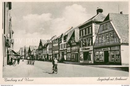 Nienburg Weser Langestrasse mit Storchennest