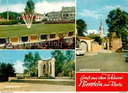 Nierstein Rhein Park Ehrenmal Martinskirche