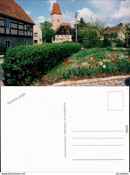 Ansichtskarte Niesky Niska Kirche und Fachwerkhäuser 1995