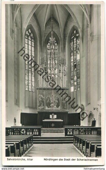 Nördlingen - Salvatorkirche - Altar - Foto-Ansichtskarte - Verlag August Zürn Nördlingen