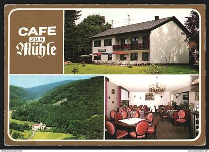 AK Nonnweiler, Cafè Zur Mühle in drei Ansichten