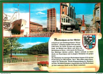 Nordenham Wesermarsch Niedersachsen Hafen Speicher Strassenpartie Park