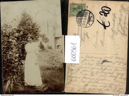 660561,Foto-AK Waldbröl 1913 Frau im Garten