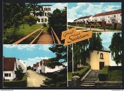 AK Sechtem, Kapelle und Szenen von Reihenhäusern