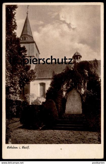ALTE POSTKARTE WEHDEM IN WESTFALEN STEMWEDE KIRCHE DENKMAL Kreis Minden-Lübbecke monument Ansichtskarte postcard cpa AK