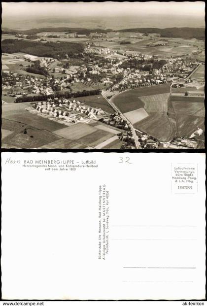 Ansichtskarte Horn-Bad Meinberg Luftbild Horn-Bad Meinberg 1960