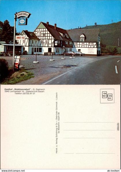 Ansichtskarte Lennestadt Gasthof Waidmannsheil 1972
