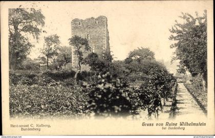 CPA Bardenberg Würselen in Nordrhein Westfalen, Ruine Wilhelmstein, Restaurant C. Kolberg, Bardenb