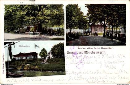 CPA Meerbusch, Restauration Peter Hamacher, Gartenansicht, Mönchenwerth