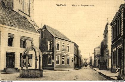 CPA Stadtlohn im Münsterland, Markt, Stegerstraße, Restaurant Paul Wolff