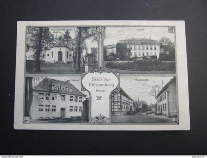FÜRSTENBERG , Schule  ,  Bad Wünnenberg   ,   Schöne  Karte um 1915