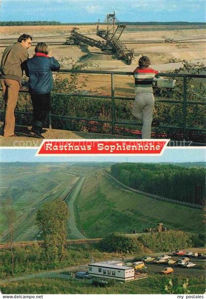 Hambach Juelich Niederzier Dueren NRW Bagger Rasthaus Sophienhoehe Fliegeraufnah