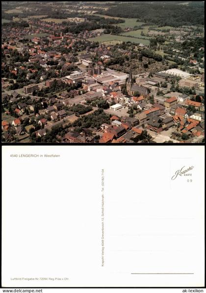 Lengerich (Westfalen) Luftbild Luftaufnahme Teilansicht v. Flugzeug aus 1980