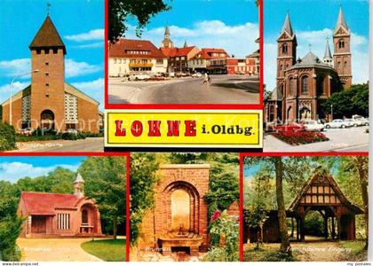 Lohne Kirche Brunnen Freilichtbuehne Sankt Josephskirche  Sankt Annaklus