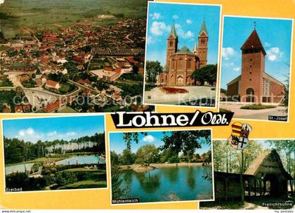 Lohne Kirchen Freilichtbuehne Muehlenteich Freibad Fliegeraufnahme