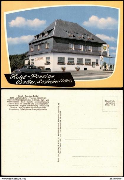 Losheim Gaststätten & Hotel Hotel-PensionBalter, Rosheim (Eifel) Panorama 1975