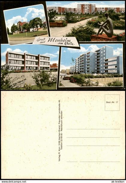 Monheim am Rhein Mehrbildkarte mit 4 Ortsansichten, Gebäude-Ansichten 1965