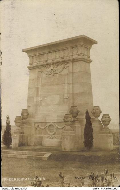 Photo CPA Friedrichsfeld Voerde am Niederrhein, Denkmal