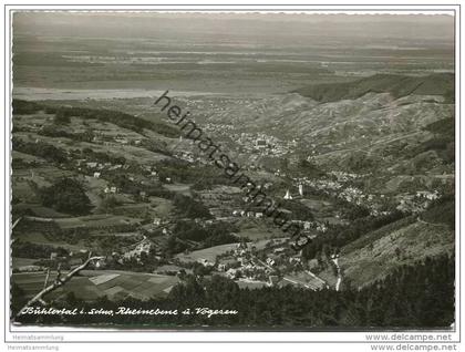 Bühlertal - Rheinebene und Vogesen - Foto-AK Grossformat