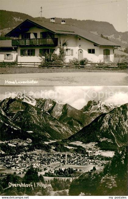 Oberstdorf Haus Luxenhofen und Oberstdorf-Gesamtansicht
