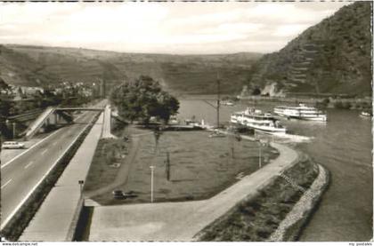 Oberwesel Rhein Oberwesel Schiff ungelaufen ca. 1955
