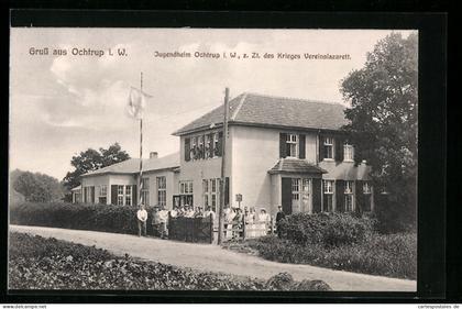AK Ochtrup i. W., Jugendheim z. Zt. des Krieges Vereinslazarett