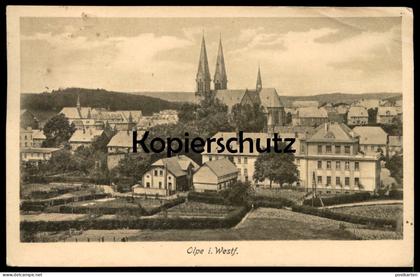 ALTE POSTKARTE OLPE IN WESTFALEN PANORAMA TOTALANSICHT Sauerland Ansichtskarte cpa AK postcard