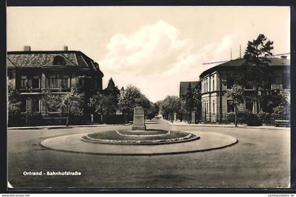 AK Ortrand, Denkmal in der Bahnhofstrasse