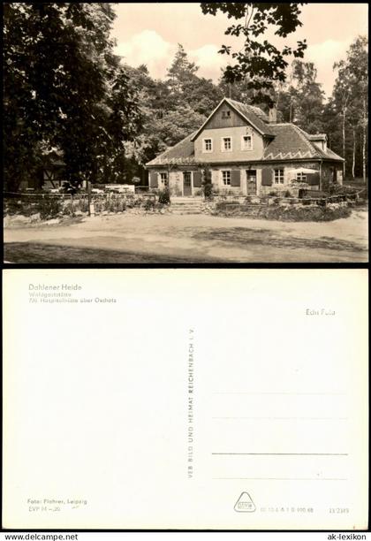 Oschatz Dahlener Heide Waldgaststätte Hospitalhütte über Oschatz 1968