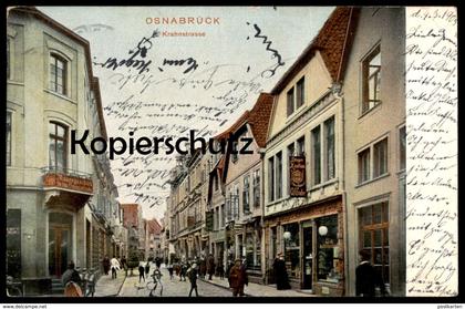 ALTE POSTKARTE OSNABRÜCK KRAHNSTRASSE MAASSGESCHÄFT DROGEN C. H. FRICKE Ansichtskarte AK postcard cpa