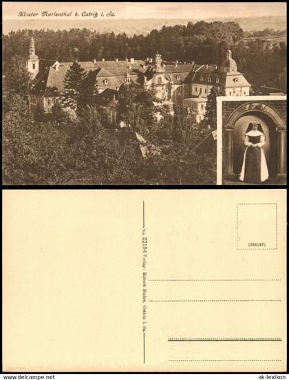 Ostritz (Oberlausitz) Wostrowc 2 Bild Kloster St. Marienthal Nonne 1923