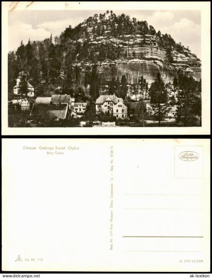 Ansichtskarte Oybin Berg Oybin Zittauer Gebirge Kurort Oybin 1953