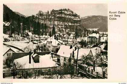 Oybin Stadtblick mit Berg Oybin