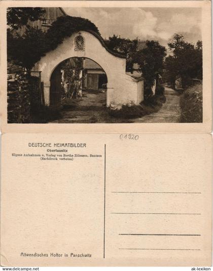 Ansichtskarte Panschwitz-Kuckau Panicy-Kukow Altwendisches Hoftor 1924