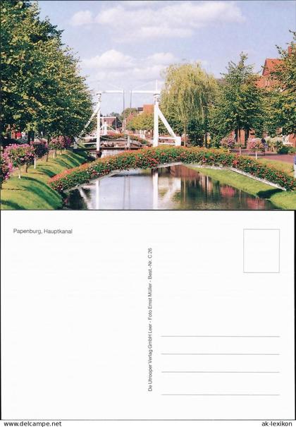 Ansichtskarte Papenburg (Ems) Hauptkanal 1995
