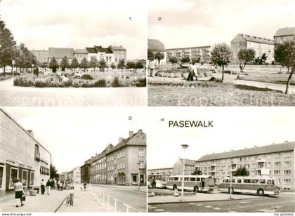 Pasewalk Mecklenburg Vorpommern Markt Teilansicht Leninstrasse Busbahnhof