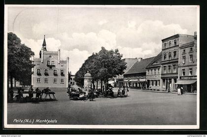 AK Peitz /N. L., Blick auf den Marktplatz