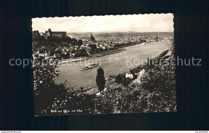 Pirna Elbe Sachsen Blick auf Pirna mit Elbe
