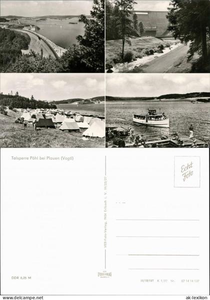 Ansichtskarte Pöhl Talsperre 1977