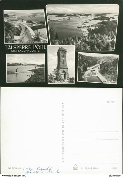 Ansichtskarte Pöhl Talsperre Pöhl im Vogtland, DDR Mehrbildkarte 1966