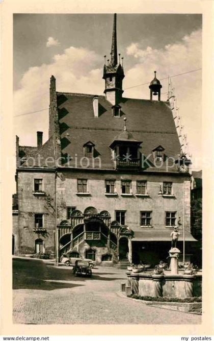 Poessneck Rathaus Brunnen