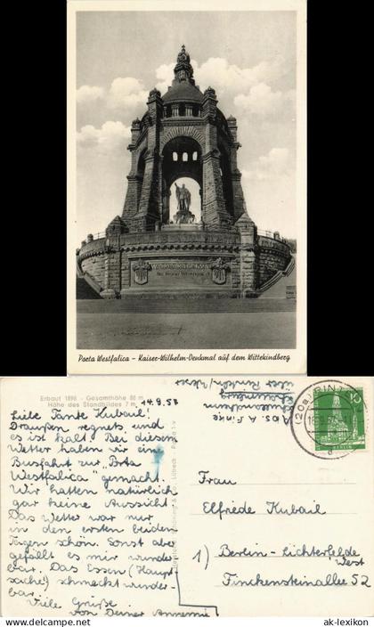 Ansichtskarte Porta Westfalica Kaiser-Wilhelm-Denkmal - Porta Westfalica 1957