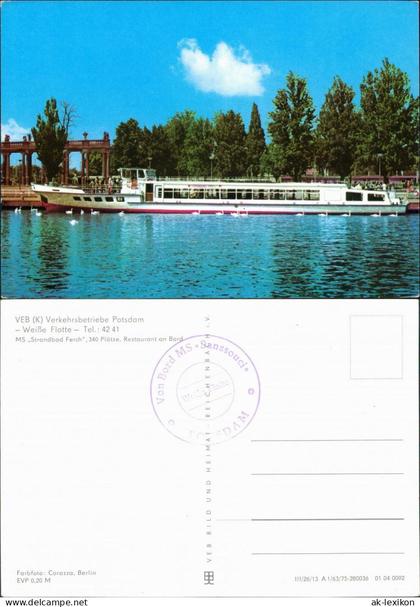 Potsdam Weiße Flotte Potsdam  Potsdam Ansichtskarte  Dampfer c1975