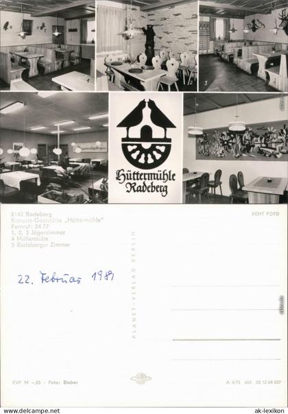 Radeberg Hüttermühle Foto Ansichtskarte c1975