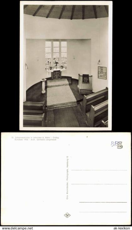 Ansichtskarte Hahn-Lehmden-Rastede St. Johanneskirche - Altar 1962