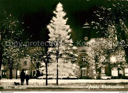 Rehau Oberfranken Maxplatz Weihnachtskarte